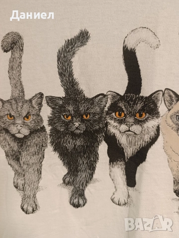 Тениска 90s Mens Cat Butt , снимка 5 - Тениски - 55004137