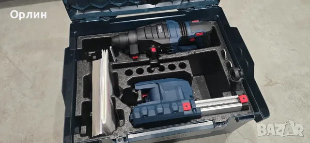 Перфоратор Bosch GBH 18v-22 + GDE 18v-12 + куфар, снимка 4 - Куфари с инструменти - 55466172