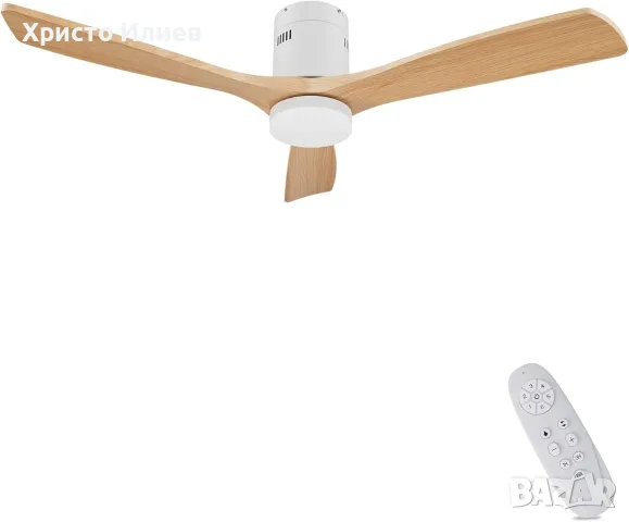 LED Таванен вентилатор с лампа 24W и дистанционно 132cm