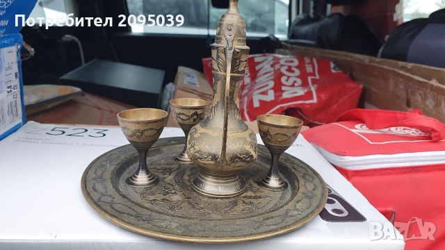 Старинен бронзов комплект, снимка 2 - Други ценни предмети - 54012285