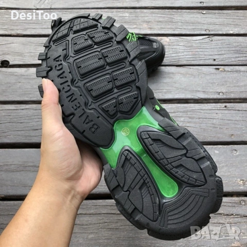 Balenciaga Track Sneaker "Black/Neon Green" , снимка 7 - Маратонки - 54358950
