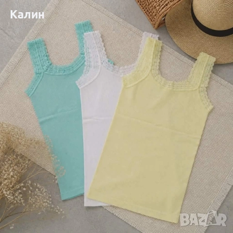 Дамски потничета с дантела - различни цветове - 12€, снимка 2 - Потници - 54889158