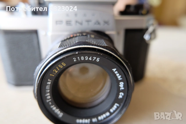 Asahi Pentax, Light Meter & Super Takumar 55mm f2. M42 Mount, снимка 3 - Фотоапарати - 54664402