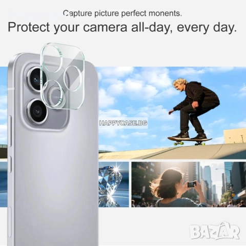 Honor 600 Lite 5G / 3D 9H Безцветен стъклен протектор за камера, снимка 7 - Фолия, протектори - 54302265