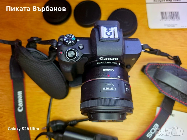 Продавам Canon EOS M 50, фотоапарат с 3 обектива!, снимка 7 - Фотоапарати - 54097294