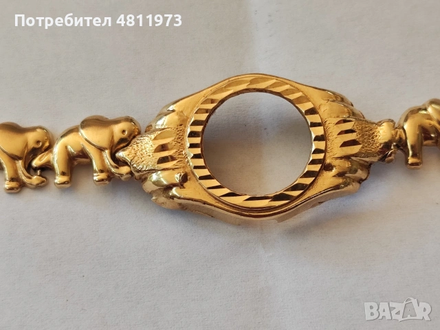 Златна гривна за часовник 10 карата, снимка 3 - Гривни - 54675493