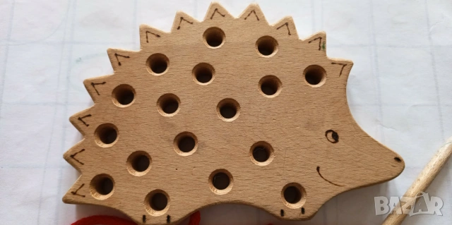 Дървена играчка за шнуроване - Montessori, снимка 6 - Образователни игри - 54036682