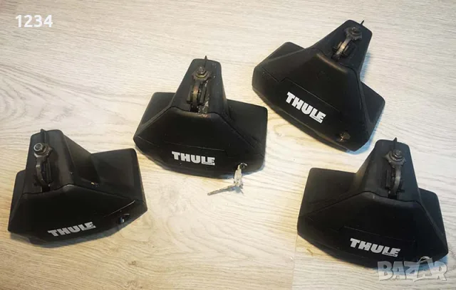 Захвати за напречни греди Thule Evo Clamp 7105 с ключалки, снимка 2 - Аксесоари и консумативи - 55696791
