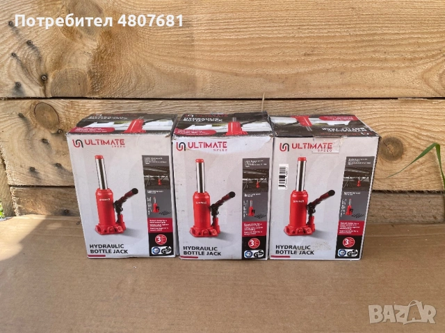 Хидравличен крик Ultimate Speed, “бутилка”, 5 тона, червен
