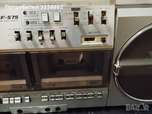 Радио касетофон SHARP GF-575, снимка 13 - Радиокасетофони, транзистори - 54602860