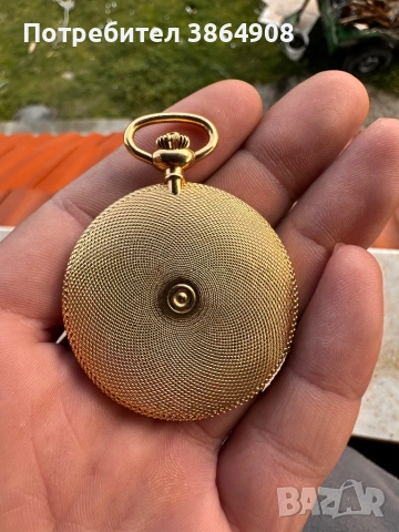 Стар позлатен джобен часовник , снимка 2 - Джобни - 54065585