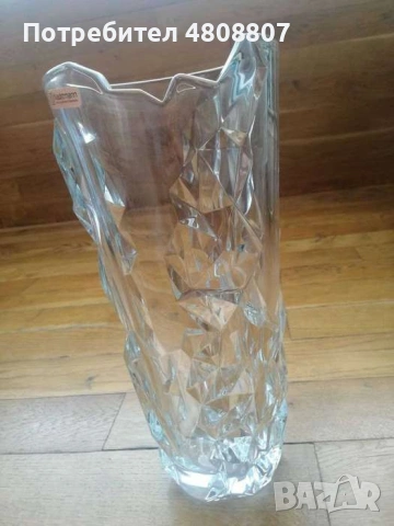 Кристална ваза NACHTMANN VASE SCULPTURE 33 см., снимка 2 - Вази - 54322318