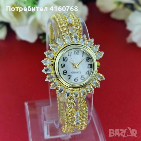 ⌚🌼 Часовник „Crystal Blossom“ (цвете от кристали – вариант 1)