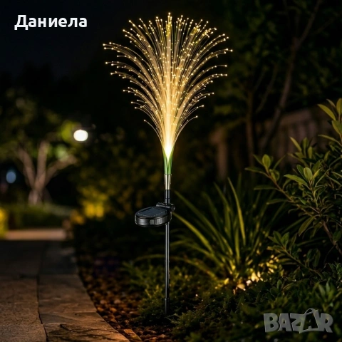 Соларна лампа „Пампаска трева“ 75 см – магически светлинен акцент за всяка градина
