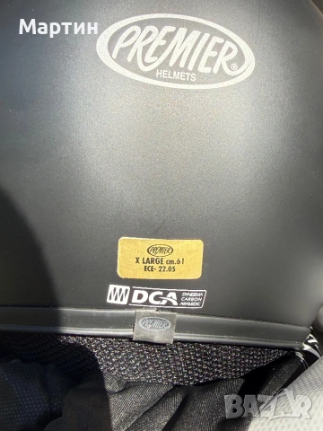 чисто нова каска PREMIER CASCO VANGARDE U9 черна, размер XL, снимка 6 - Аксесоари и консумативи - 54944594