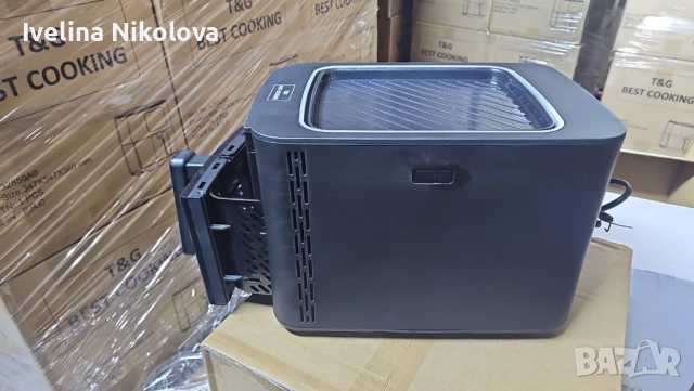 Air Fryer 32852A  Две в 1/  4.3L + top grill - 1500W (NEW)., снимка 6 - Фритюрници - 54696273