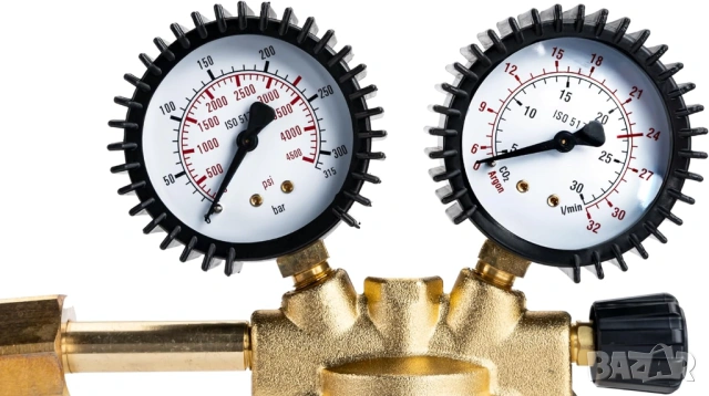 Редуцир Вентил IPOTOOLS за Аргон/CO2, MIG/MAG и TIG, 315 бара, 21.8 х 1/14 , снимка 3 - Резервни части за машини - 51005916