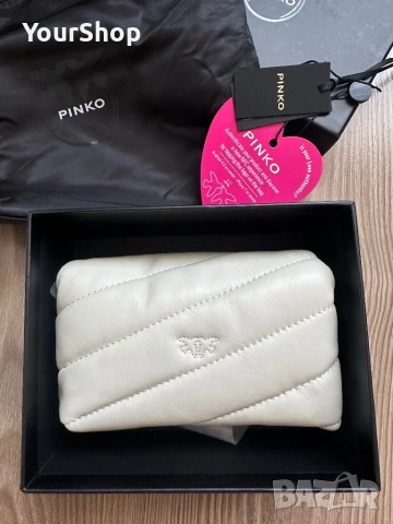 Чисто нова чанта Pinko micro puff бяла, снимка 3 - Чанти - 54048776