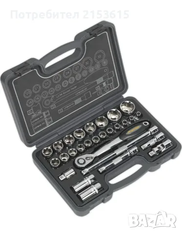 Sealey AK7953 гедоре / гидория 1/2" 28 части вложки камъни комплект, снимка 3 - Гедорета - 55534783