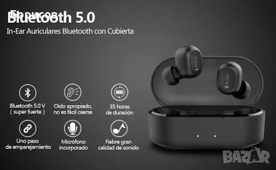 Безжични блутуут слушалки Homscam QCY T2C, снимка 3 - Bluetooth слушалки - 55493978