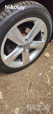 Оригинални джанти със гуми 5×112 Volkswagen 17-цола, снимка 3 - Гуми и джанти - 55191344