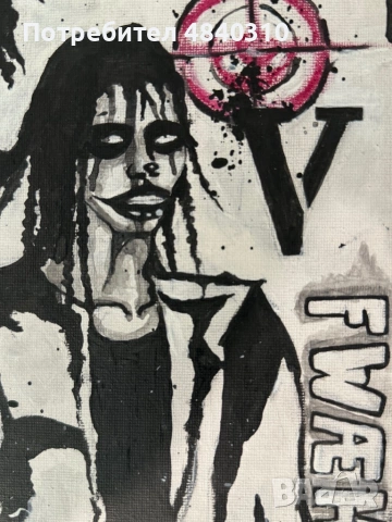 PLAYBOI CARTI / OPIUM INSPIRED  Авторска картина , снимка 4 - Картини - 54698987