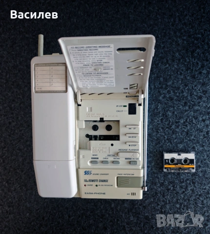 Ретро Panasonic EASA-PHONE KX-T4301BH с телефонен секретар – Напълно работещ, снимка 6 - Други - 54460929