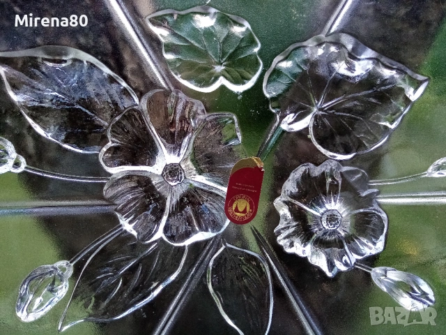 * Walther Glass * - кристално плато НОВО !, снимка 2 - Чинии - 54858713