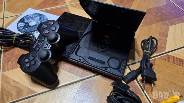 PlayStation 2 PS2 Slim SCPH-90004 комплект, снимка 5 - PlayStation конзоли - 54512491