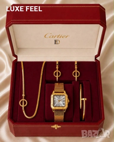 Cartier ⚜️Дамски Часовник + Бижута , снимка 10 - Дамски - 55248845
