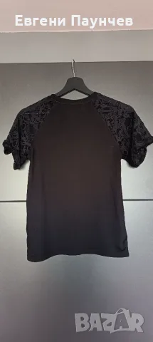 Superdry размер XS дамска тениска с дантелени ръкави , снимка 3 - Тениски - 55419152