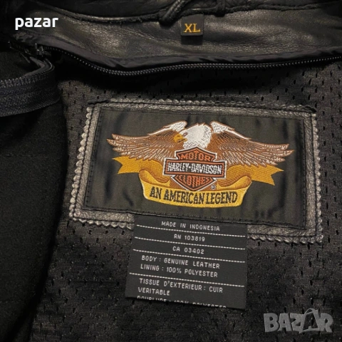 HARLEY DAVIDSON Мъжко Оригинално Кожено Яке L-XL, снимка 11 - Якета - 54664159