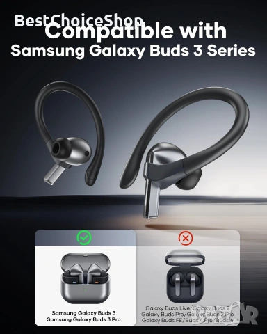 Gcioii спортни куки за уши, предназначени за Samsung Galaxy Buds 3, снимка 4 - Безжични слушалки - 54985197