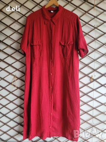 Max Mara (Marina Rinaldi) Size XL 100% Лен, снимка 2 - Рокли - 54546712