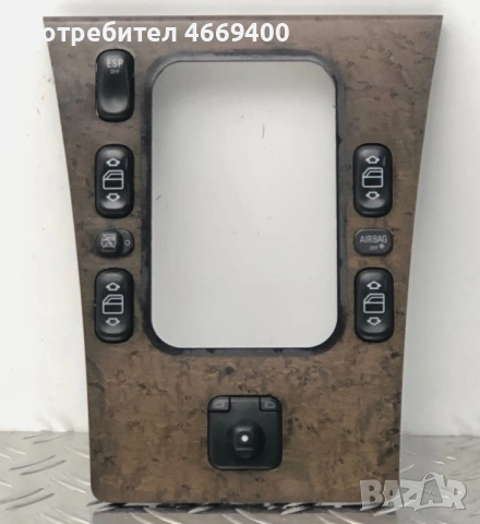 Махагонов панел централна конзола Мерцедес 202, 208 и 210, снимка 2 - Части - 54362722