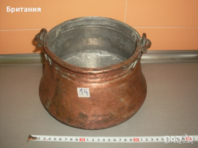 Стари медни- "бакърени" котли- "менци"., снимка 3 - Антикварни и старинни предмети - 55036723