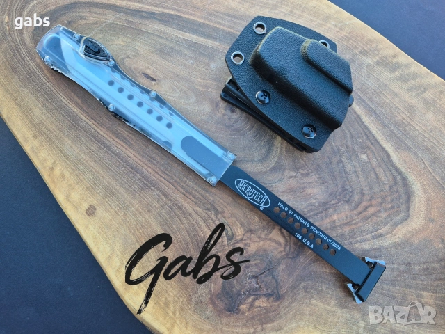 Автоматичен нож Microtech Halo6 2026,прозрачен корпус, снимка 7 - Ножове - 54739335