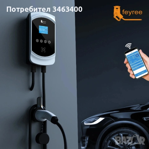 🚗⚡ EV Зарядна станция Feyree EV 16A 11kW Type 2 | Smart WiFi Домашна зарядна 