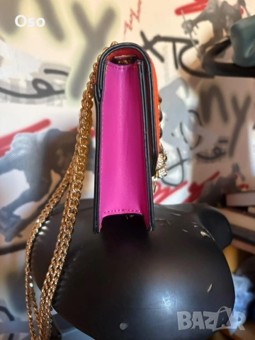 Ефектна дамска чанта ALDO с верижка и туид (Като нова!), снимка 4 - Чанти - 55080395