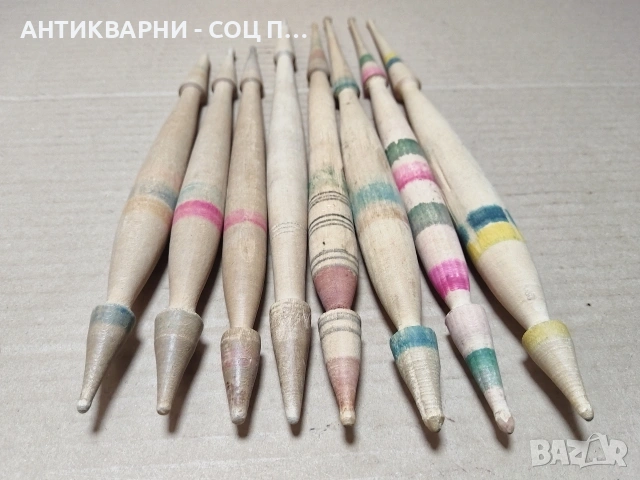 Комплект Стари Соц Дървени Вретена За Прежда. / НОМЕР 1505., снимка 7 - Антикварни и старинни предмети - 55281666