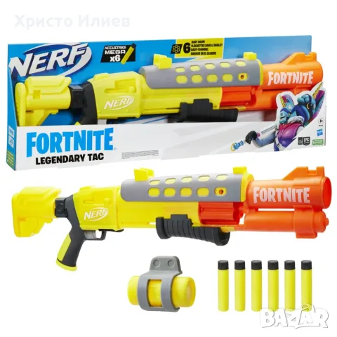 NERF FORTNITE Бластер LEGENDARY TAC с 6 стрели AccuStrike Mega, снимка 6 - Други - 55441880