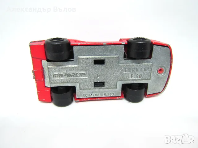 Стара Метална количка Ferrari F40 N280 Majorette 1:58 Франция, снимка 10 - Колекции - 55395620