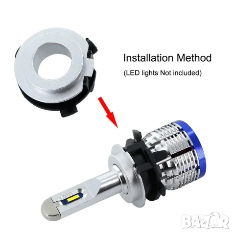 2 броя адаптери за H7 LED крушки за фарове за Hyundai Sonata New/Tucson/Qashqai/Kia K3/4/5, снимка 3 - Аксесоари и консумативи - 55166881