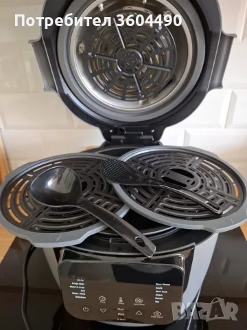 Multicook & Fry 2 в 1, Mултикукър и уред за готвене с горещ въздух, снимка 3 - Мултикукъри - 55345593