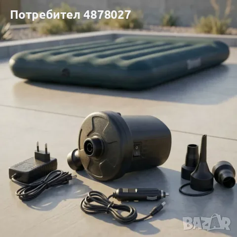 Електрическа помпа 2 в 1 - практична и удобна за надуване и изпускане на въздух, снимка 4 - Компресори - 55541568