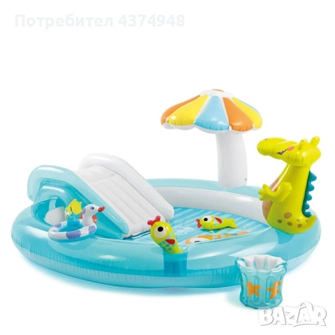 Подарете на вашите деца безкрайно удоволствие с надуваемия басейн за игра и пързалка от I N T E X, снимка 2 - Други стоки за дома - 55012973