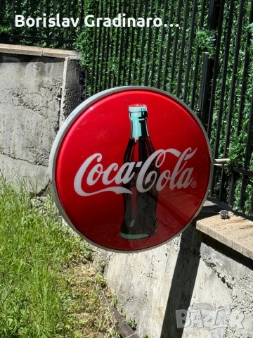 Светеща Кръгла рекламна табела на Coca-Cola 70 см., снимка 2 - Друга електроника - 54734514