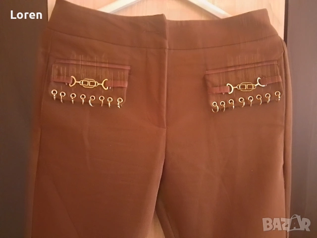 *Elisabetta Franchi*Кафяв дамски панталон , снимка 10 - Панталони - 54144766