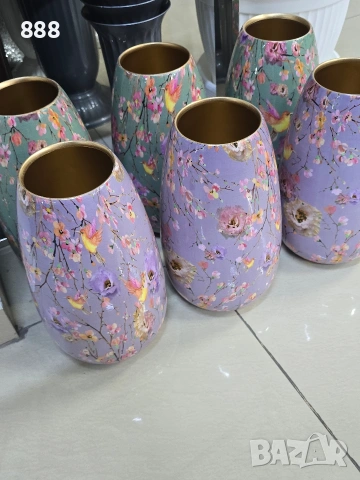 вази метални 30 см, снимка 2 - Вази - 54132863