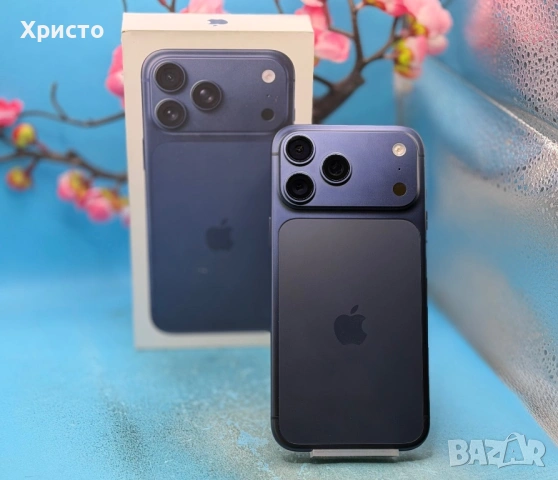 ГАРАНЦИОНЕН!!! Apple iPhone 17 Pro Max, 256GB, 5G, Deep Blue + подарък оригинален адаптер Apple, снимка 3 - Apple iPhone - 54572341